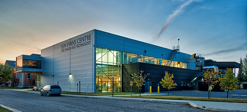 LECTT Explore Len Evans Centre for Trades and Technology at twighlight.